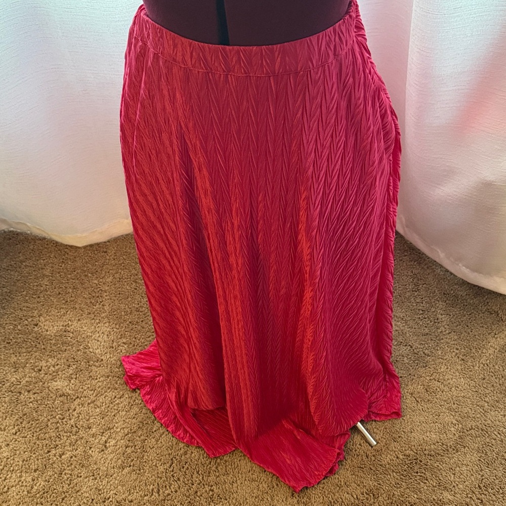 Fuchsia Pleated Skirt by Maeve for Anthropologie.